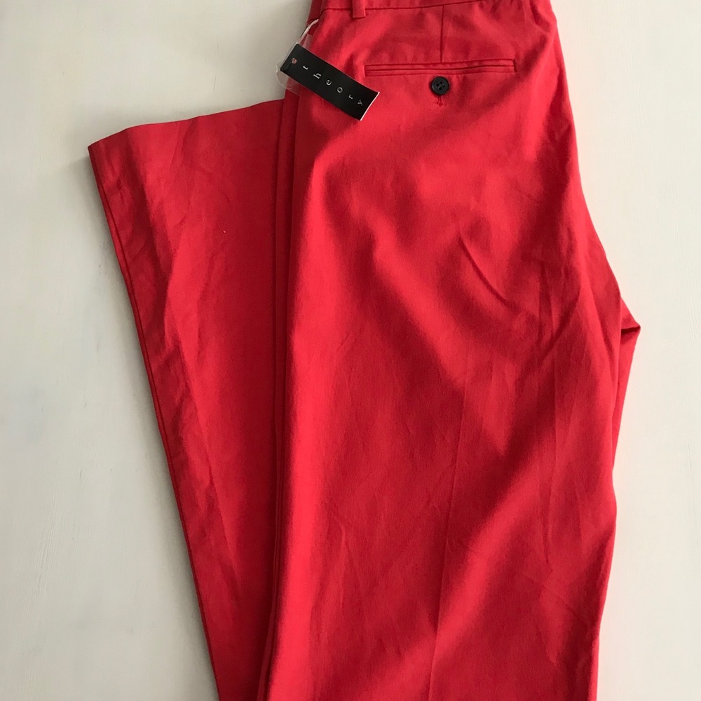 Theory Max C Bistretch Primary Red Pants Size 10 - image 7